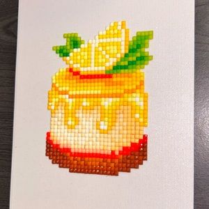 🍋FINISHED lemon cake gem art print🍰